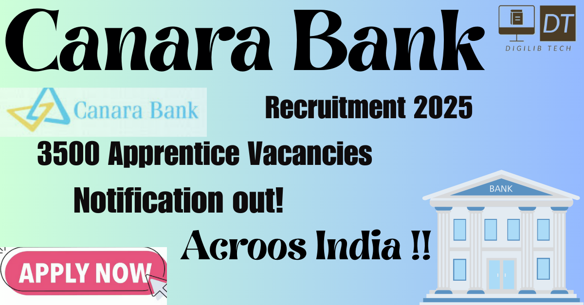 Canara Bank Apprentice Recruitment 2025