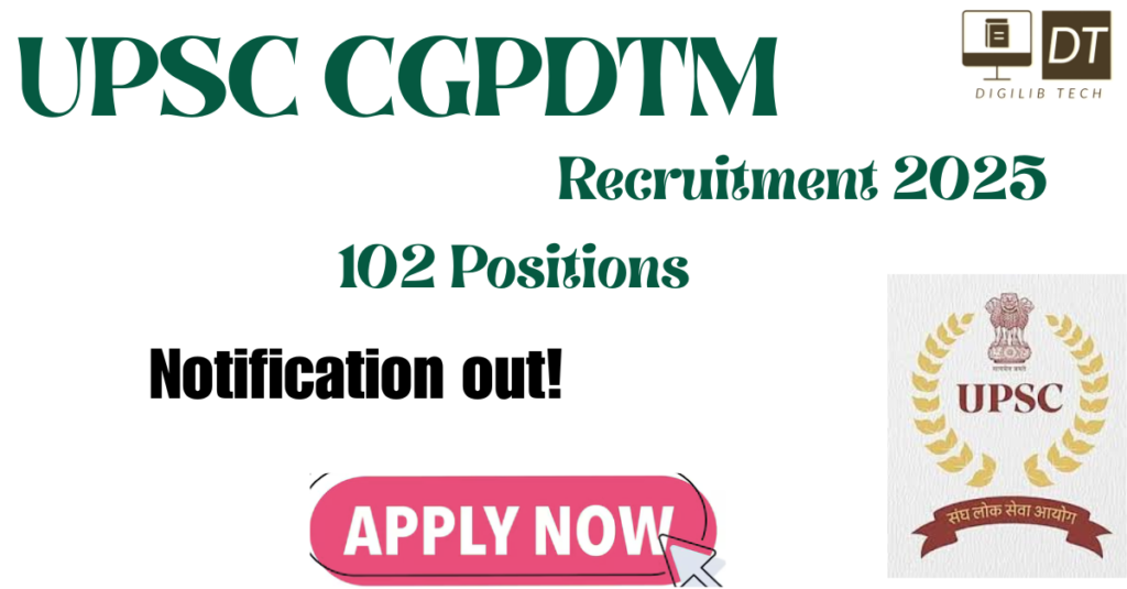 UPSC CGPDTM