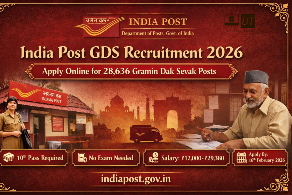 India Post GDS Recruitment 2026 Apply Online Now
