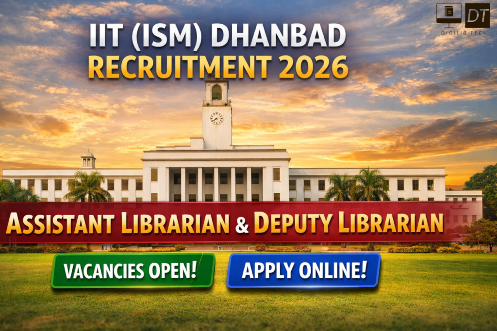Latest Assistant Librarian and Deputy Librarian jobs 2026 IIT Dhanbad