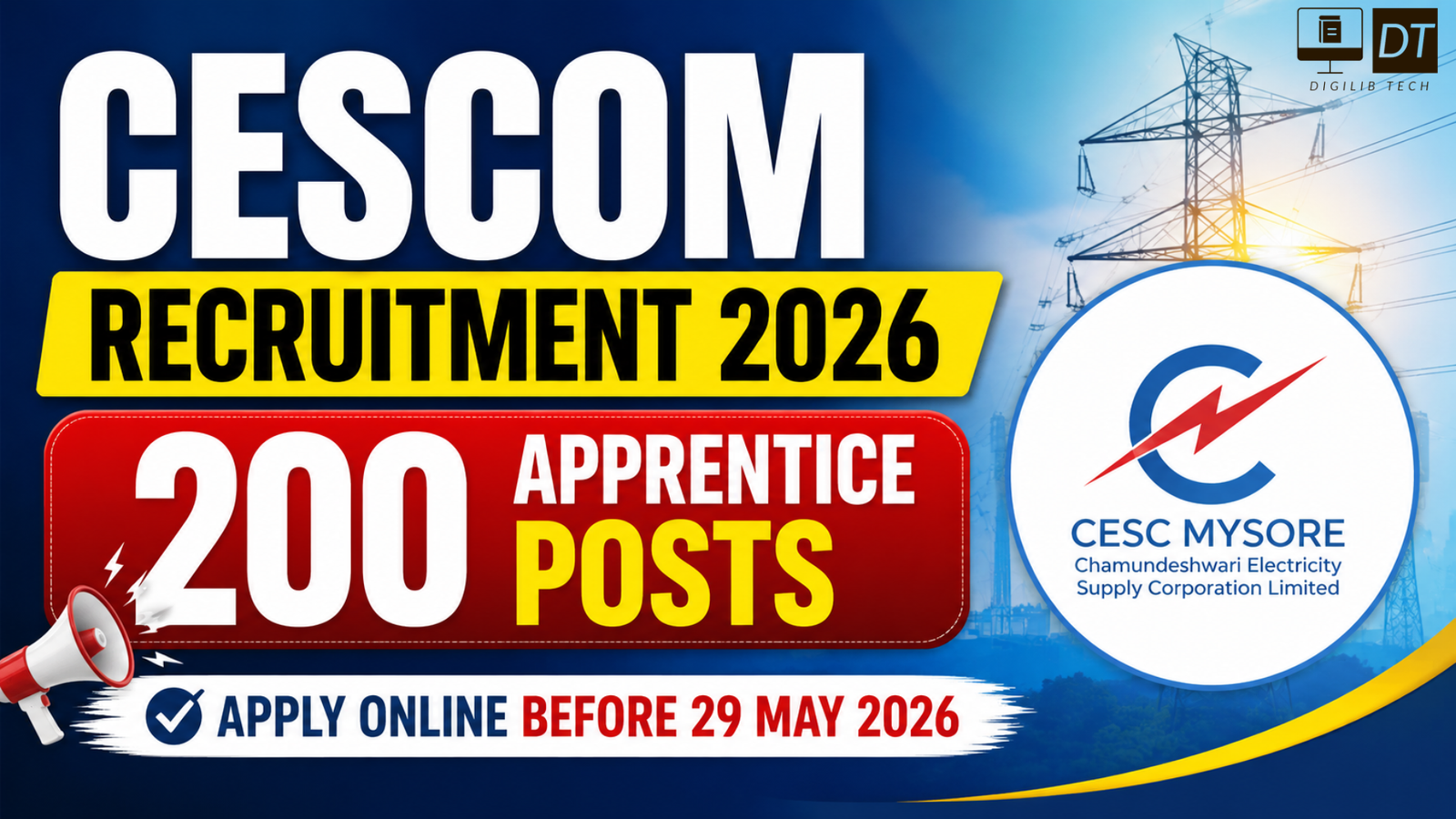 CESCOM Recruitment 2026 – Apply Online for 200 Apprentice Posts