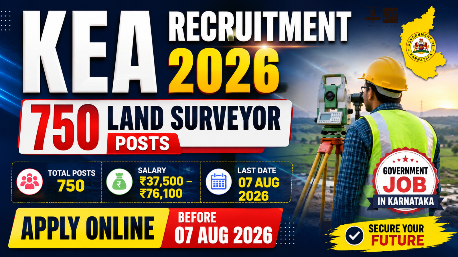 KEA Recruitment 2026 – Apply Online for 750 Land Surveyor Posts
