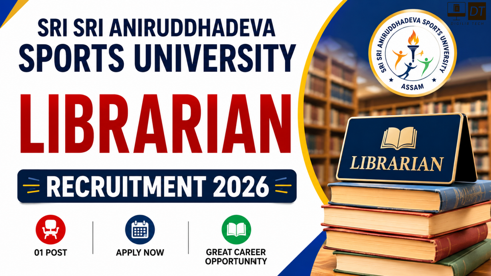 Sri Sri Aniruddhadeva Sports University Recruitment 2026 – Librarian Vacancy
